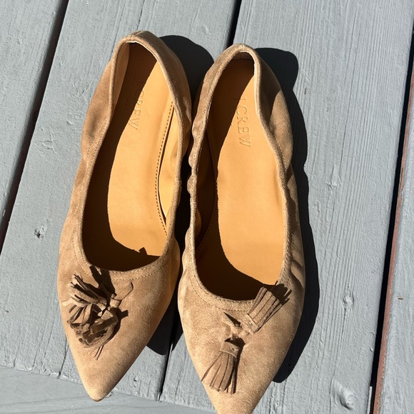 Jcrew Suede Lottie Tassel Flat Size 8 - Picture 3 of 7